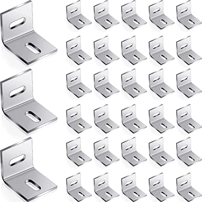 Dunzy 36 Pcs Heavy Duty Wood Table Top Expansion Bracket Steel Z Clips Fastener Connector Table Top Fasteners Woodworking Fasteners Hardware Mounting Tabletop Connector Bracket (Classic,Silver) by Dunzy - Used - Like New condition