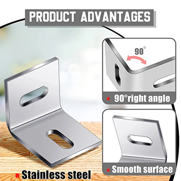 Dunzy 36 Pcs Heavy Duty Wood Table Top Expansion Bracket Steel Z Clips Fastener Connector Table Top Fasteners Woodworking Fasteners Hardware Mounting Tabletop Connector Bracket (Classic,Silver) by Dunzy - Image 3