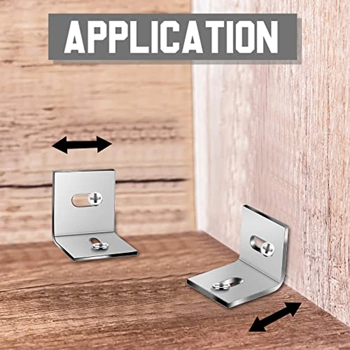 Dunzy 36 Pcs Heavy Duty Wood Table Top Expansion Bracket Steel Z Clips Fastener Connector Table Top Fasteners Woodworking Fasteners Hardware Mounting Tabletop Connector Bracket (Classic,Silver) by Dunzy - Image 4