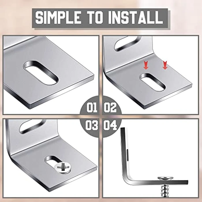 Dunzy 36 Pcs Heavy Duty Wood Table Top Expansion Bracket Steel Z Clips Fastener Connector Table Top Fasteners Woodworking Fasteners Hardware Mounting Tabletop Connector Bracket (Classic,Silver) by Dunzy - Image 5