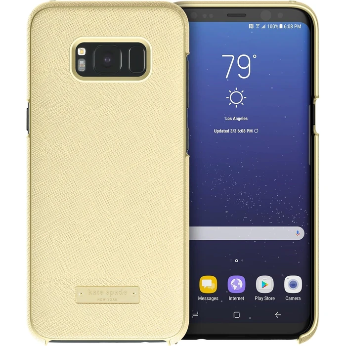 Kate Spade New York Wrap Phone Case for Samsung Galaxy S8+ - Saffiano Gold by Kate Spade - Image 3