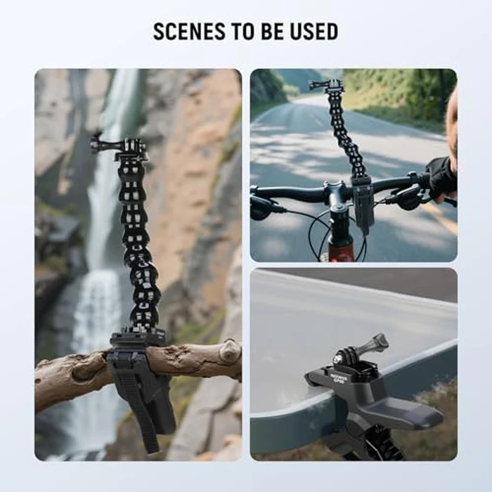 NEEWER Flexible Clamp Mount Compatible with GoPro DJI Action Cameras, Jaw Flex Super Clamp Holder, Desk Pole Clip Mount with Tube & Adapter Accessories for Photography & Video Recording, GP-80 by NEEWER - Image 7