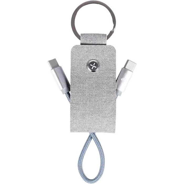 Tylt USB-C to USB-C Portable Keychain Cable - Gray by Tylt - Image 1