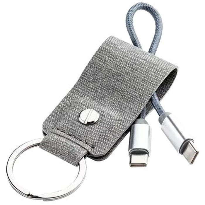 Tylt USB-C to USB-C Portable Keychain Cable - Gray by Tylt - Image 3