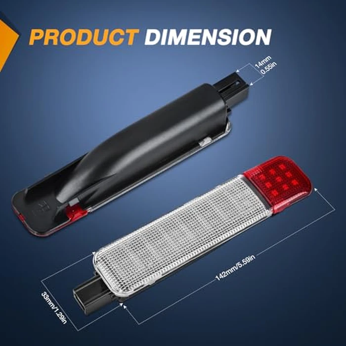 Nilight 2PCS LED Interior Door Panel Light Courtesy Warning Lights Blue Red Plug and Play Compatible with Chevy GMC C/K Silverado Sierra 1500 2500 3500 HD Suburban Cadillac Escalade Hummer H2 by Nilight - Image 2