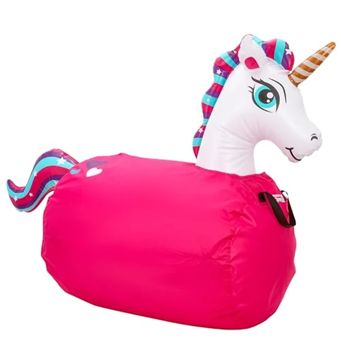 Waddle Large Inflatable Bouncy Hopper - Ride On, Indoor, Outdoor Toys, Bouncy Horse, Toys for Girls and Boys, Durable, Unicorn Toys for Girls, Kids, Adult Toys, Up to 250lbs, Ages 5 and Up (Unicorn) by WADDLE - Used - Very Good condition - US$19.56