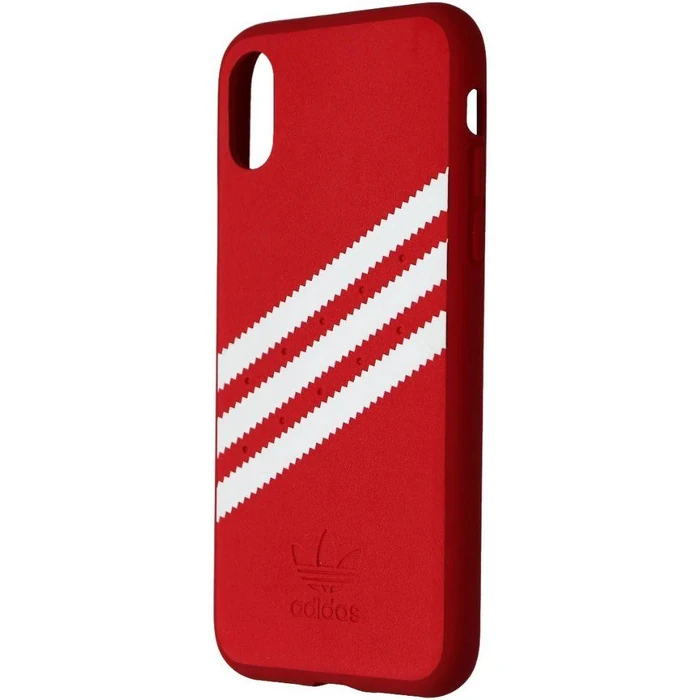 Adidas 3-Stripes Samba Snap Phone Case for Apple iPhone X l iPhone XS - Red/White Stripes by Adidas - Refurbished - Brand New condition