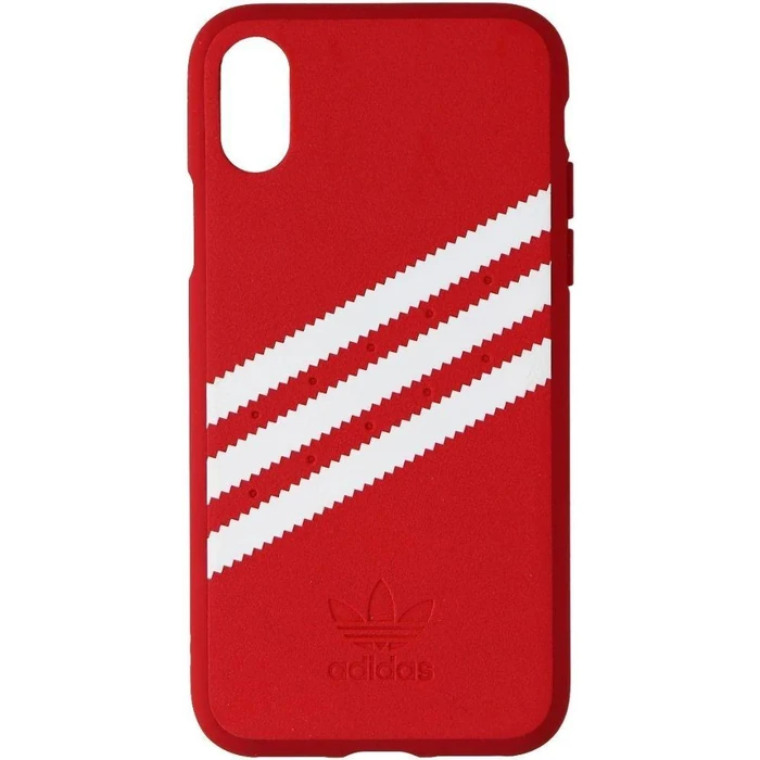 Adidas 3-Stripes Samba Snap Phone Case for Apple iPhone X l iPhone XS - Red/White Stripes by Adidas - Image 2