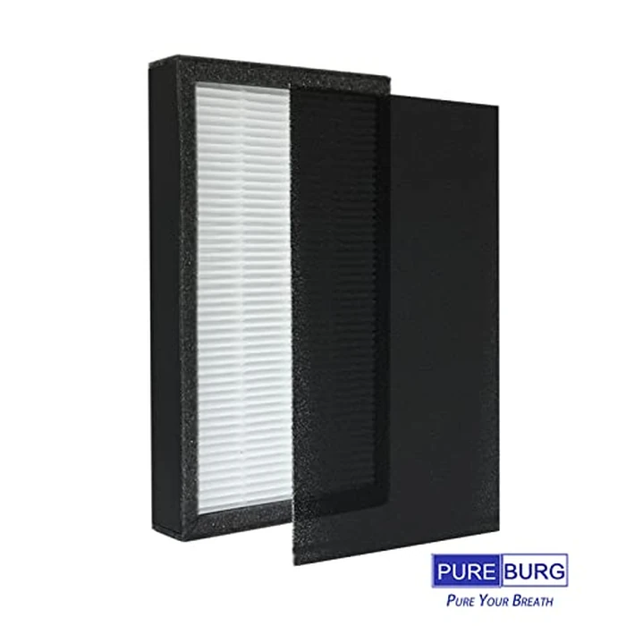 PUREBURG FLT4100 Replacement Filter Set Compatible with GermGuardian AC4100 AC4100CA AC4150BL AC4150PCA AC4150PC AC4175W Air Purifiers Filter E,2-Pack H13 HEPA by PUREBURG - Image 2