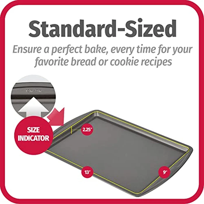 GoodCook Everyday Nonstick Carbon Steel 13” x 9” Baking Sheet Set, 3 Pack - Standard-Sized Carbon Steel Cooking Pans, Bakeware Set, Cookie Sheets for Baking, Oven Pan Set by GoodCook - Image 6
