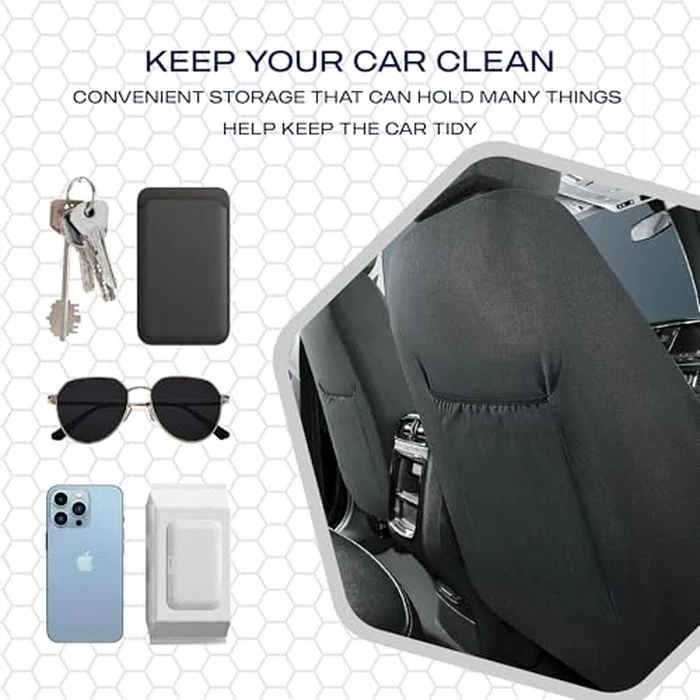 Skechers Memory Foam Car Seat Covers, Air Cool Mesh Thick Seat Covers, Gray Two Front Car Seat Protector, Airbag Compatible, Automotive Comfort & Protection for Most Cars, Van,Trucks, SUV,Grey by Skechers - Image 6