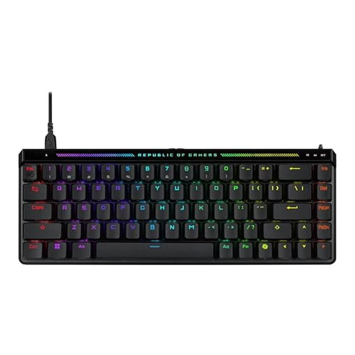 ROG Falchion Ace HFX 65% Hall Effect Gaming Keyboard - HE Magnetic Switches, Rapid Trigger, 8000 Hz Polling, Three-Layer Dampening Foam, Touch Panel, Protective Cover by Asus - Image 1