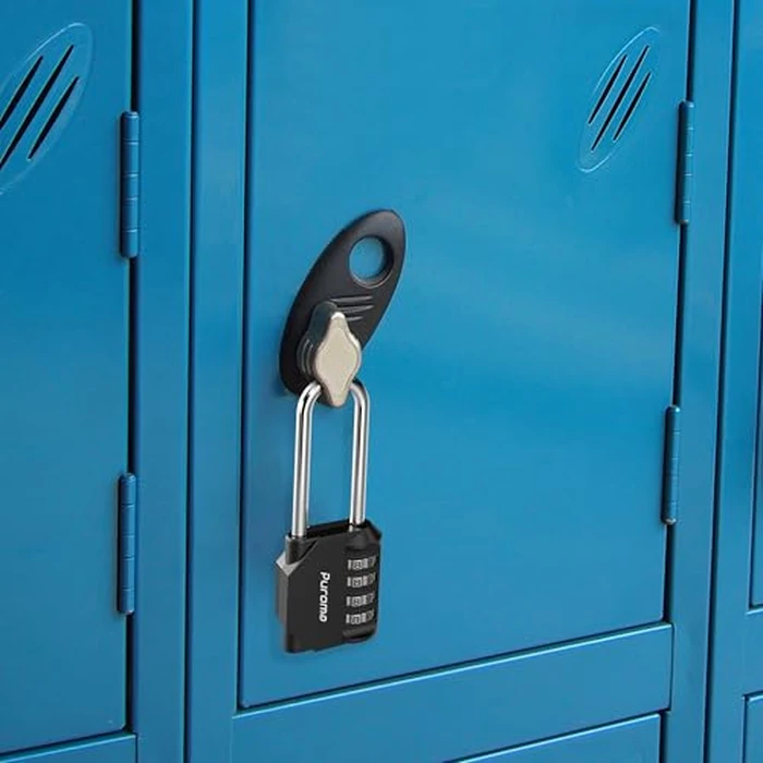 Puroma 2 Pack 2.6 Inch Long Shackle Combination Lock 4 Digit Outdoor Waterproof Padlock for Hasp locker lock, Sports Locker, Fence, Gate, Toolbox, Case, Hasp Storage, Cabinets (Black) by Puroma - Image 7