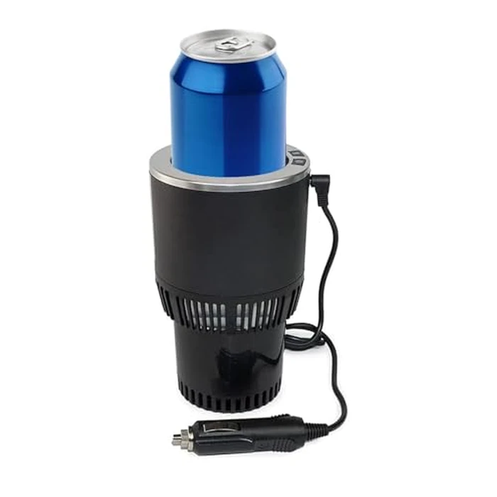 Premium 2-in-1 Car Cup Heating Cooling Smart Car Cup Mug Warmer Cooler Holiday Seasonal Present,Perfect Car Holder Gift for Commuter/Traveler/Road Tripper/Recreation (Black and Sliver) by HPYDIY - Used - Acceptable condition