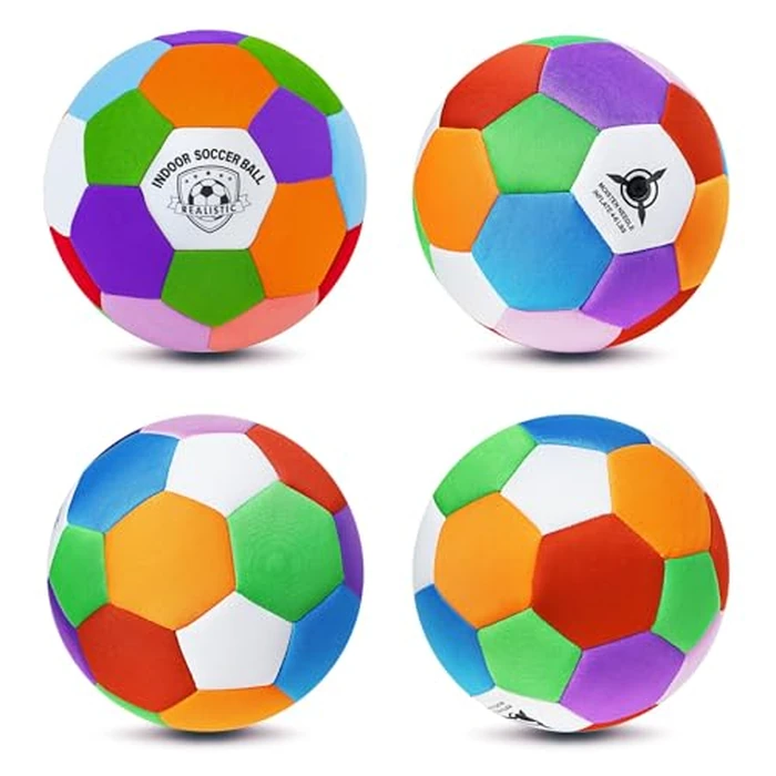 Upgraded- House Soccer Ball Size 4, Indoor Soccer Balls Size 4, Size 4 Soft Safe Silent Soccer Ball for Inside Home Outdoor Yard Perfect Fun Soccer Gifts for Girls Boys Birthday Christmas (Colorful by Champhox - Image 7