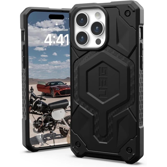 UAG Monarch Pro MagSafe Phone Case for iPhone 15 Pro - Carbon Fiber by UAG - Refurbished - Brand New condition - US$19.49