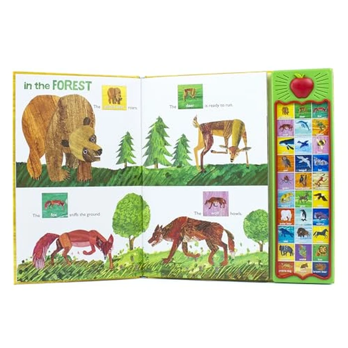 World of Eric Carle, Hear Bear Roar 30-Button Animal Sound Book - Great for First Words - PI Kids by PI Kids - Image 5