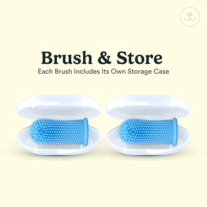 Jasper Dog Toothbrush, 360 Dog Tooth Brushing Kit, Finger Toothbrush, Cat Tooth Brush, Teeth Cleaning, Pet Tooth Brush for Small & Large Pets, Pet Toothpaste Not Included, 2-Pack Blue by Jasper - Image 6