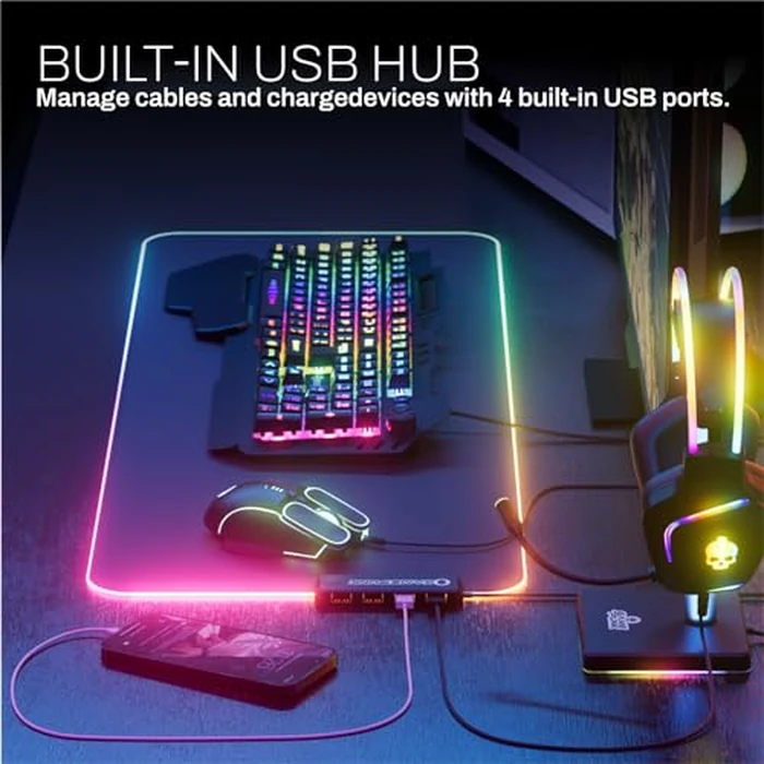 Game Punk Codebreakers PC Gaming Bundle - Includes Keyboard, Mouse, Headset, LED XL Mouse Pad, Stand, RGB Light Strip - 6-in-1 PC Gaming Accessory Bundle by GAME PUNK - Image 4
