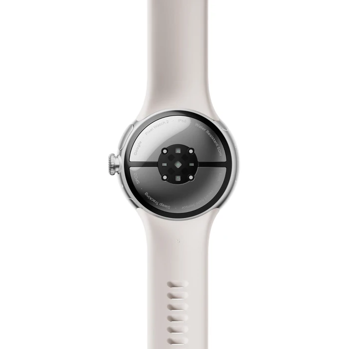 Google Pixel Watch 2 (Bluetooth) - 32GB - 1.2 inch - Polished Silver Aluminum Case with Porcelain Fluoroelastomer Active Band by Google - Image 5