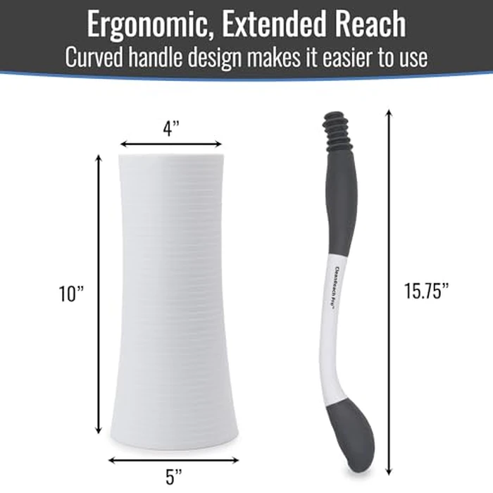 DMI CleanReach Pro with Sanitary Holder - Easy Release Toilet Aids for Wiping Bottom, Butt Wiper Tool for Women and Men, Long Handle Toilet Aids for Seniors and Handicap, Toileting Wand by DMI - Image 6