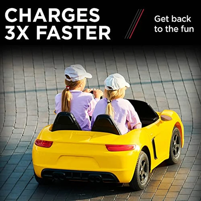 Schumacher Electric 6 Volt / 12 Volt Battery Charger for Ride on Toys - Charge 'N Ride CR7-3 Amp, Fully Automatic 6V / 12V Battery Charger - Charge a 3 or 4 Wheeled Toy Car Battery 3X Faster by Schumacher Electric - Image 2