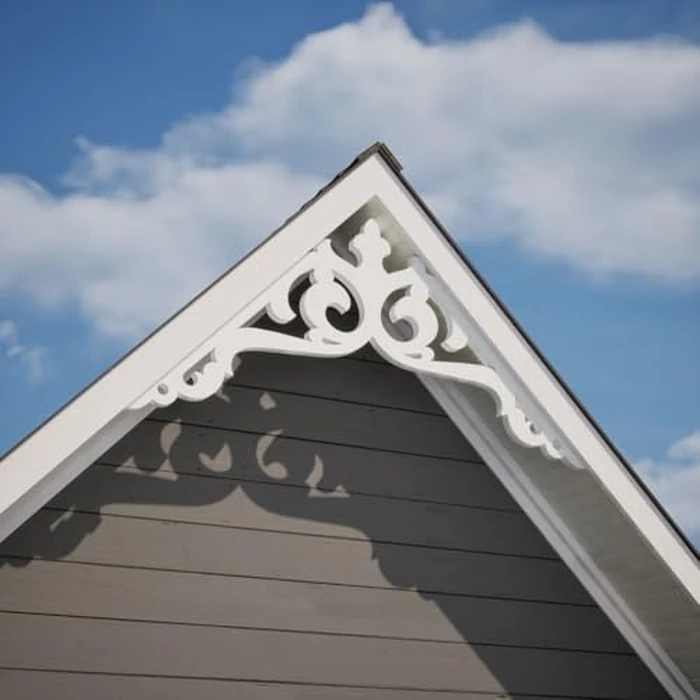 72"W x 36"H x 1 1/2"P (12/12) Pitch Amber Signature Urethane Gable Pediment, Primed Tan by Ekena Millwork - Image 7