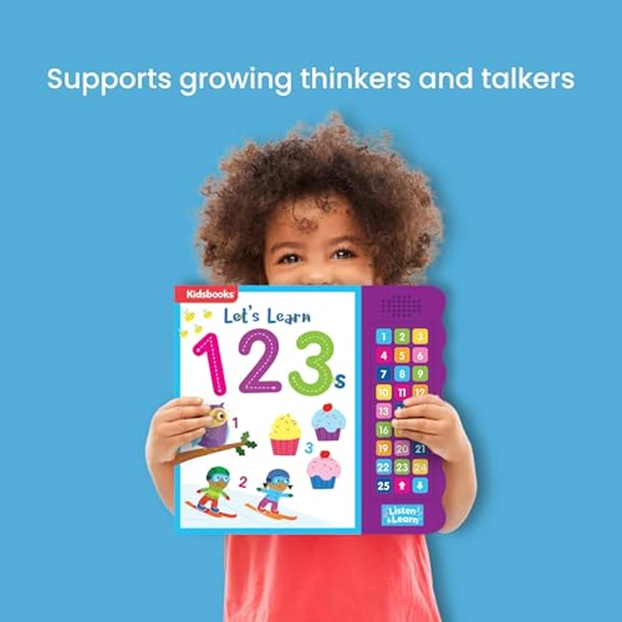 Let’s Learn 123s - Interactive Toddler Counting Sound Book with 27 Buttons | Tracing, Number Recognition, Children's Board Book | Learn Numbers 1-25 | Fun Early Learning Activities for Boys & Girls by Kidsbooks - Image 2