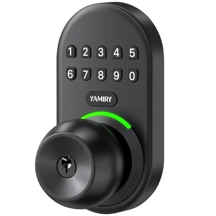 Keypad Smart Door Knob Lock, Yamiry Keyless Entry Digital Lock with Handle, Electronic Code Knob for Front Door, Easy Installation by Yamiry - Image 1
