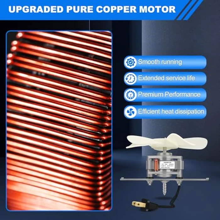 S99080199 Bathroom Exhaust Motor - 80 CFM, 4.0 Sones Powerful Vent Fan Motor, Attic Fan Motor Replacement for 512, 512M, 673, 673-C, 8870, Bathroom Fan Motor Replacement 99080199 by EJVFN - Image 4