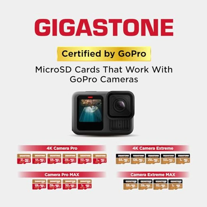 【5-Years Data Recovery】 GIGASTONE 1TB Micro SD Card, 4K Camera Pro MAX, 4K Video Recording for GoPro, DJI, Drone, R/W up to 170/140 MB/s MicroSDXC Memory Card UHS-I U3 A2 V30, with Adapter by Gigastone - Image 6