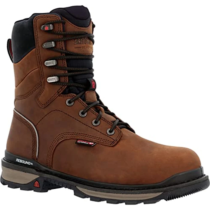ROCKY Rams Horn Waterproof Composite Toe Work Boot, Brown, Size 11(W) by ROCKY - Image 2