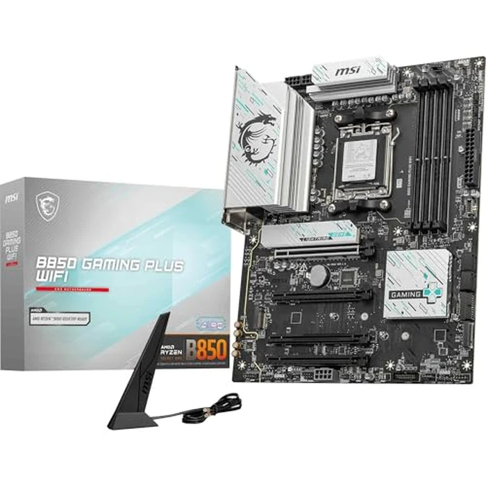 MSI B850 Gaming Plus WiFi Gaming Motherboard (AMD Ryzen 9000/8000/7000 Series Processors, AM5, DDR5, PCIe 4.0, M.2, SATA 6Gb/s, USB 3.2 Gen 2, HDMI/DP, Wi-Fi 6E, Bluetooth 5.3, 2.5Gbps LAN, ATX) by MSI - Used - Like New condition - CA$187.12