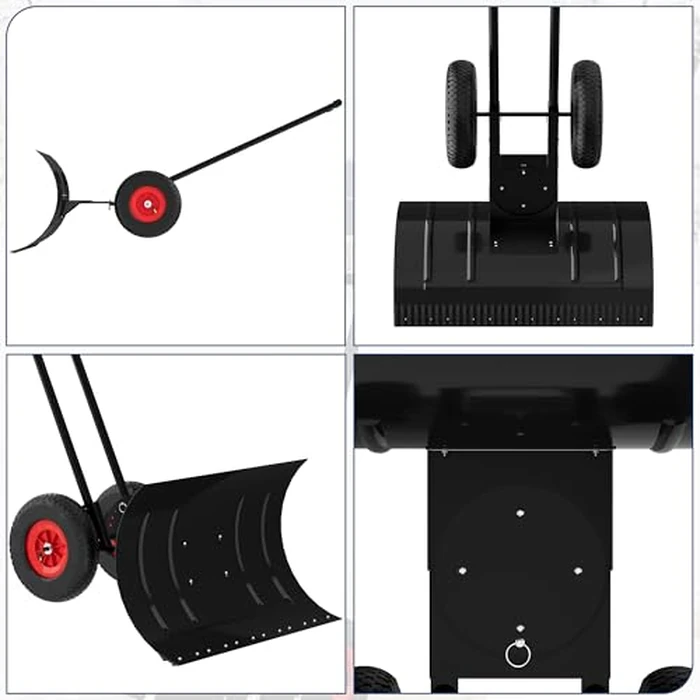 GarveeTech Large 30" W x 18" H Heavy Duty Snow Shovel with Wheels, Carbon Steel Blade w/Adjustable Angle & Height Ergonomic Handle for Easy Driveway & Pavement Clearing by GarveeTech - Image 8