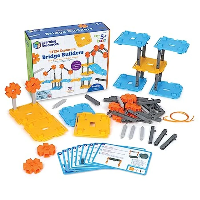 Learning Resources STEM Explorers Bridge Builders - Building Science Toys, Fine Motor Skills, Toddler Explorer Kit, Gifts for Boys and Girls by Learning Resources - Used - Like New condition