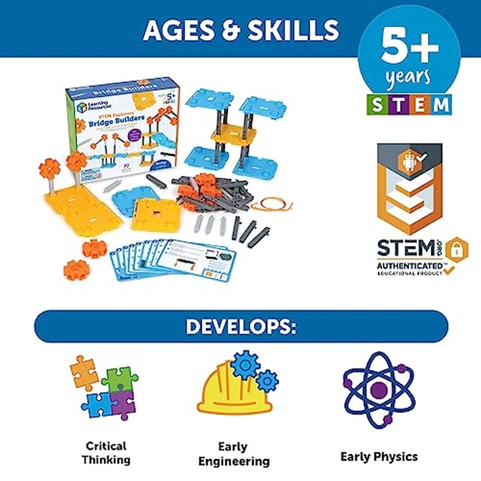 Learning Resources STEM Explorers Bridge Builders - Building Science Toys, Fine Motor Skills, Toddler Explorer Kit, Gifts for Boys and Girls by Learning Resources - Image 5
