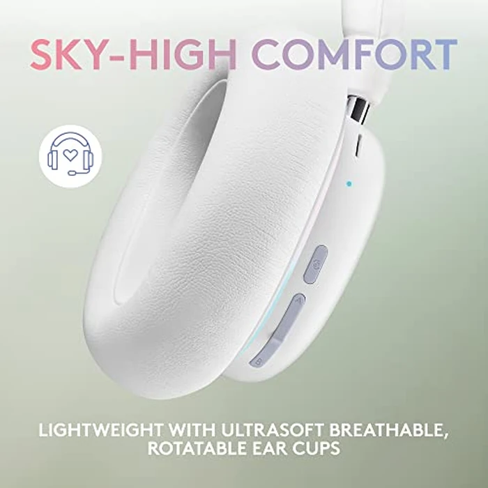Logitech G735 Wireless Gaming Headset, Customizable LIGHTSYNC RGB Lighting, LIGHTSPEED, Bluetooth, 3.5 MM Aux Compatible with PC, Mobile Devices, Detachable Mic - White Mist (Renewed) by Logitech G - Image 3