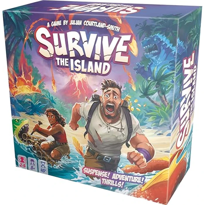 Survive The Island (English; 2024 Edition) - Board Games - Thrilling Escape Adventure with New Monsters! - Strategy Game - Ages 8+ - 2 to 5 Players - 45 Minute Playtime - Made by Asmodee by Zygomatic - Used - Very Good condition - CA$30.30