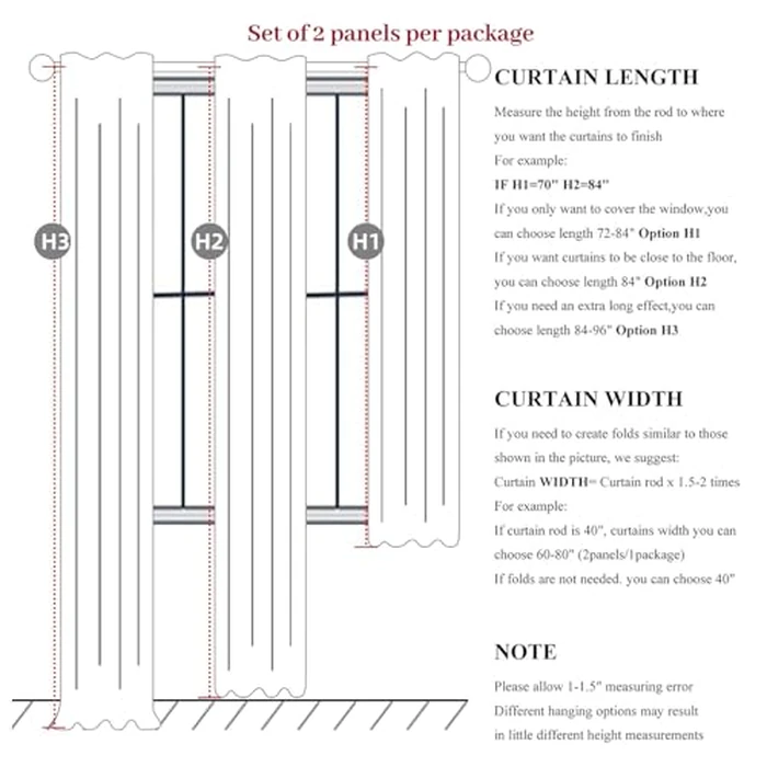 Blackout Curtains 70 Inches Extra Wide Natural Linen Curtains 84 Inch Length for Living Room, Pleated Farmhouse Bedroom Thermal Drapes for Winter Thick Window Energy Efficient 70"W x 84"L 2 Panels by QJmydeco - Image 5