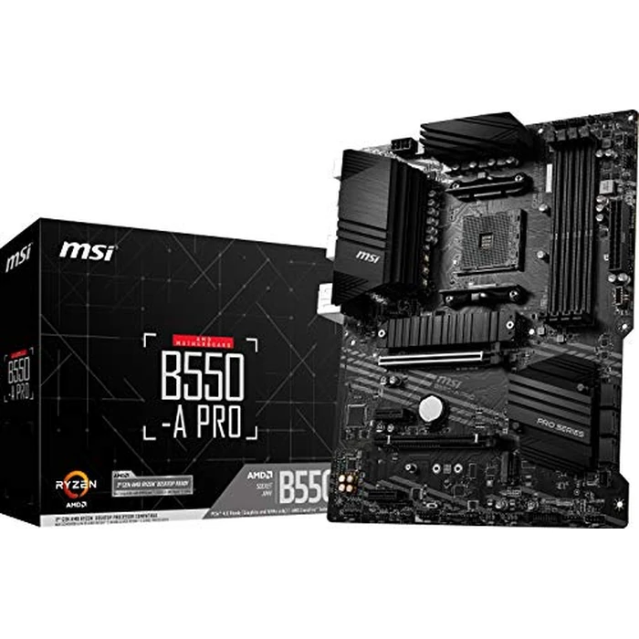 MSI B550-A PRO ProSeries Motherboard (AMD AM4, DDR4, PCIe 4.0, SATA 6Gb/s, M.2, USB 3.2 Gen 2, HDMI/DP, ATX) by MSI - Used - Good condition