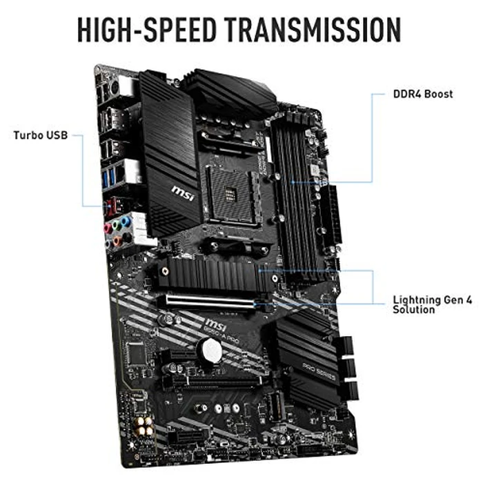 MSI B550-A PRO ProSeries Motherboard (AMD AM4, DDR4, PCIe 4.0, SATA 6Gb/s, M.2, USB 3.2 Gen 2, HDMI/DP, ATX) by MSI - Image 5