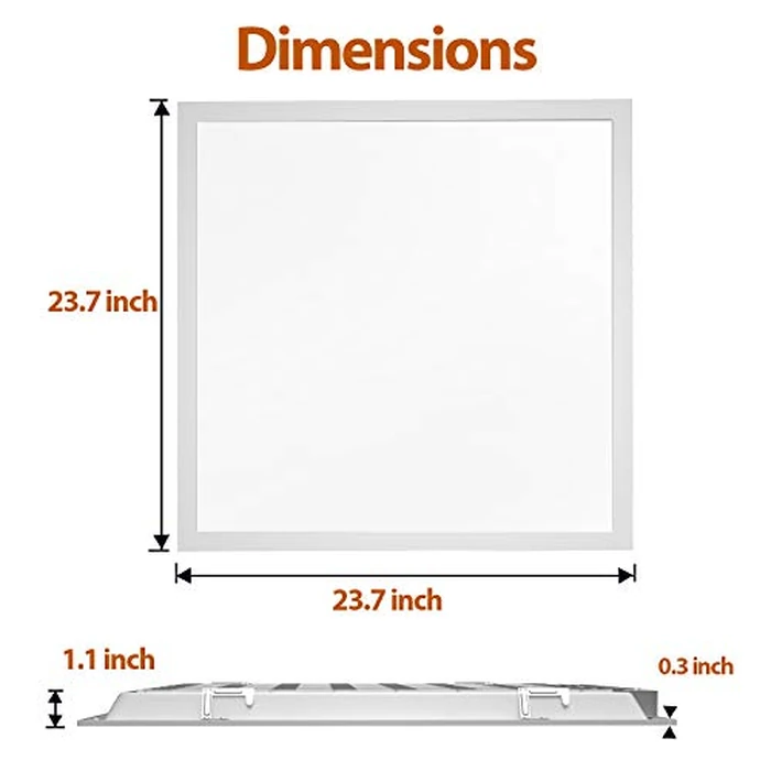 FaithSail 2x2 FT LED Flat Panel Light, 48W 5000LM Drop Ceiling Light, 5000K Flat Backlit Fixture for Office, 120V Efficient LED Ceiling Panel for Retail Locations, 1 Pack by FAITHSAIL - Image 6
