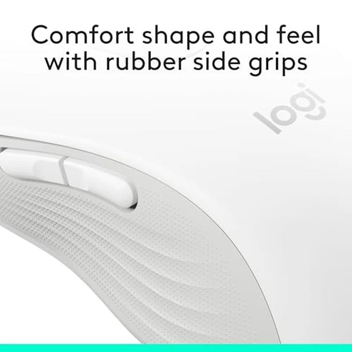 Logitech Signature M650 L Full Size Wireless Mouse - for Large Sized Hands, 2-Year Battery, Silent Clicks, Customizable Side Buttons, Bluetooth, for PC/Mac/Multi-Device/Chromebook - Off White by Logitech - Image 9