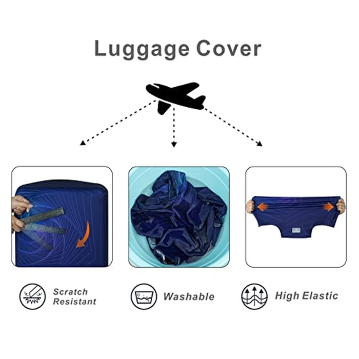 Explore Land Travel Luggage Cover Suitcase Protector Fits 23-26 Inch Case (Gyrotropic, M) by Explore Land - Image 4