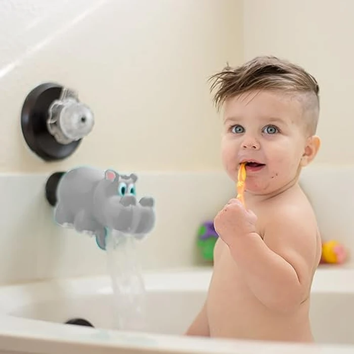 Nuby Hippo Water Spout Cover, Grey by Nuby - Image 4