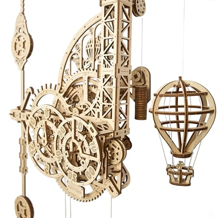 UGEARS Aero Clock Wooden 3D Puzzles for Adults - Mechanical Wooden Model Kits for Adults to Build, Wall Clock 3D Puzzle with Pendulum Model Kit, DIY Miniature Kit Crafts Gift for Christmas by UGEARS - Used - Like New condition - US$66.35