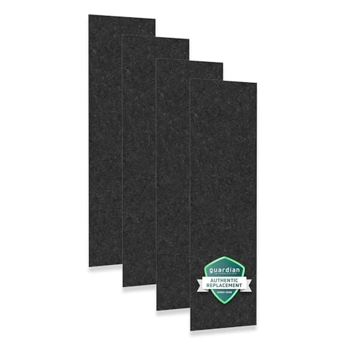 GermGuardian Air Purifier GENUINE Carbon Filter Pack for use with FLT4825 Filter B for AC300/AC800/900 Series Germ Guardian Air Purifiers, Black, 4 Count by germguardian - Image 1