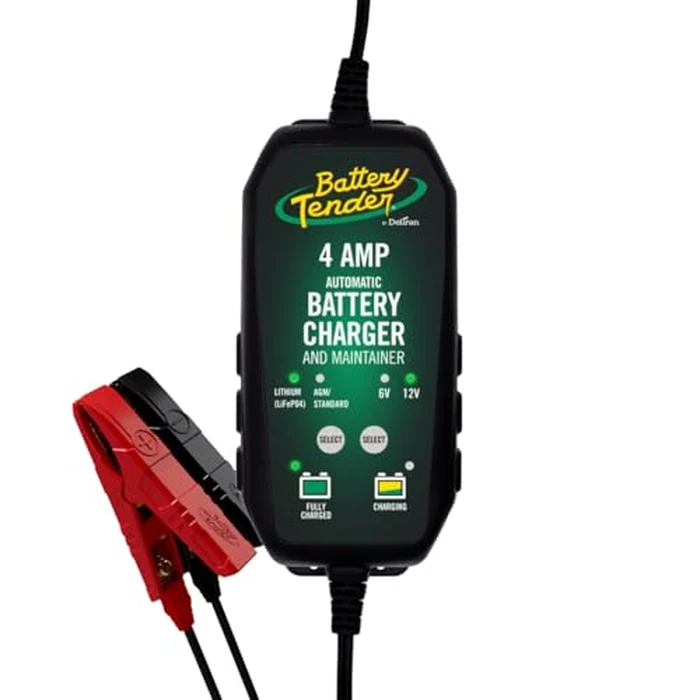 Battery Tender 4 AMP Battery Charger and Maintainer - Automotive Switchable 12V or 6V Smart Automatic for Cars SUVs and Trucks - Lead Acid, AGM, Gel, & Lithium Battery Charger - 022-0209-BT-WH by Battery Tender - Used - Like New condition