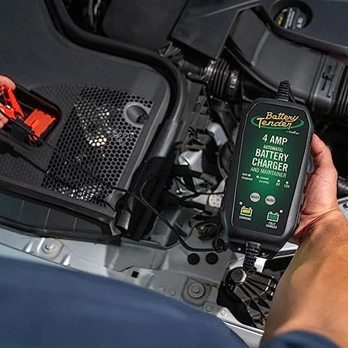 Battery Tender 4 AMP Battery Charger and Maintainer - Automotive Switchable 12V or 6V Smart Automatic for Cars SUVs and Trucks - Lead Acid, AGM, Gel, & Lithium Battery Charger - 022-0209-BT-WH by Battery Tender - Image 3