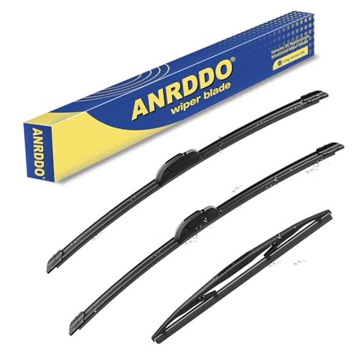 3 Wipers Factory Replacement For Jeep Wrangler 2018 2019 2020 2021 2022 2023 Original Equipment Windshield Wiper Blades Set 16"+16"+12" (Set of 3) U/J HOOK by ANRDDO - Used - Very Good condition